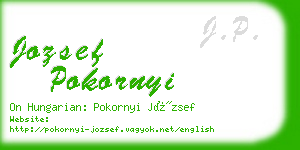 jozsef pokornyi business card